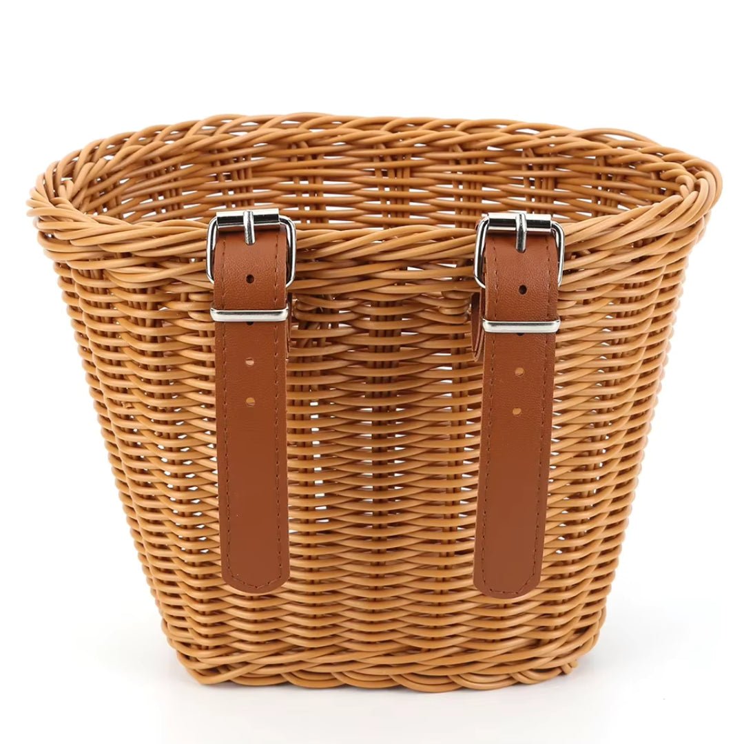 Bicycle basket Classic Edition, front and side views
