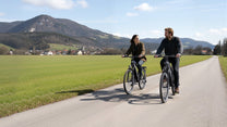 Person riding the Duotts C29 Max e-bike on a footpath