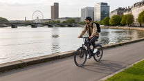 Man riding the Duotts C29 Max e-bike on a road