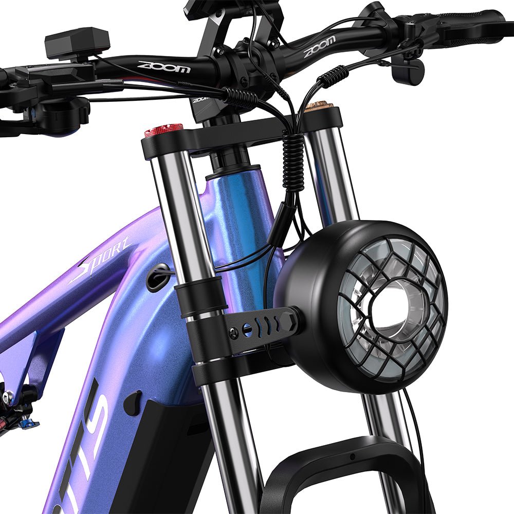 Duotts E26 headlight in purple