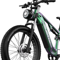 Duotts E26 front wheel and fork in green