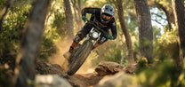 Rider taking the Duotts E26 fat-tyre e-bike off-road