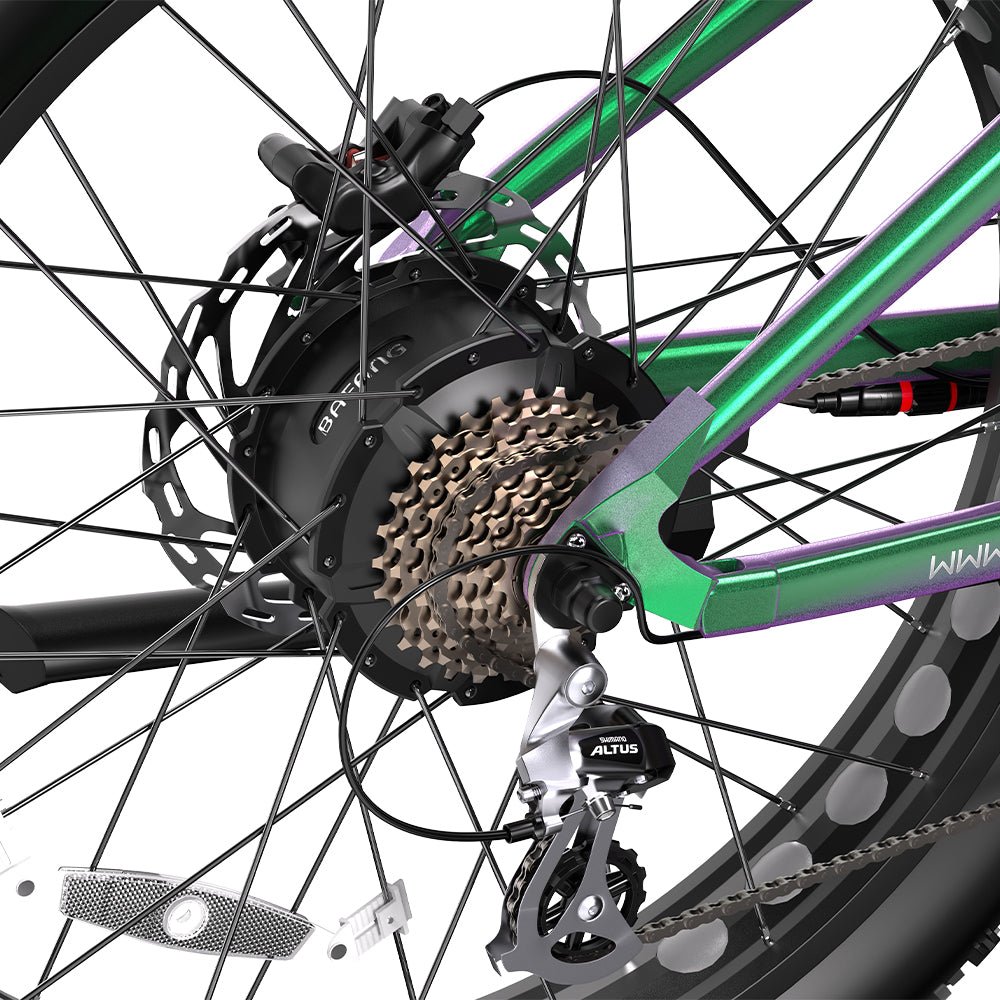Duotts E26 rear wheel in green