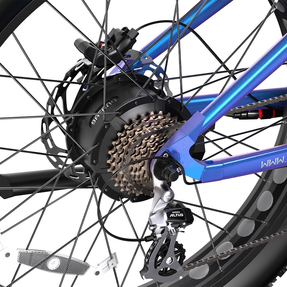 Duotts E26 rear wheel in close-up