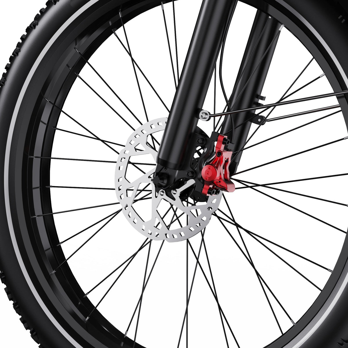 Duotts F26 Lite front wheel and fork