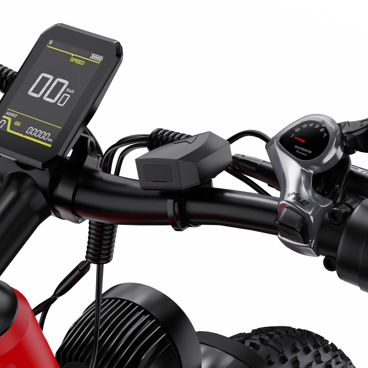 Close-up of the Duotts F26 Lite display