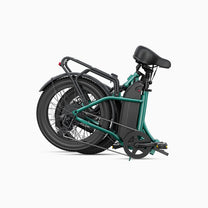 DYU C9 folding e-bike folded in green