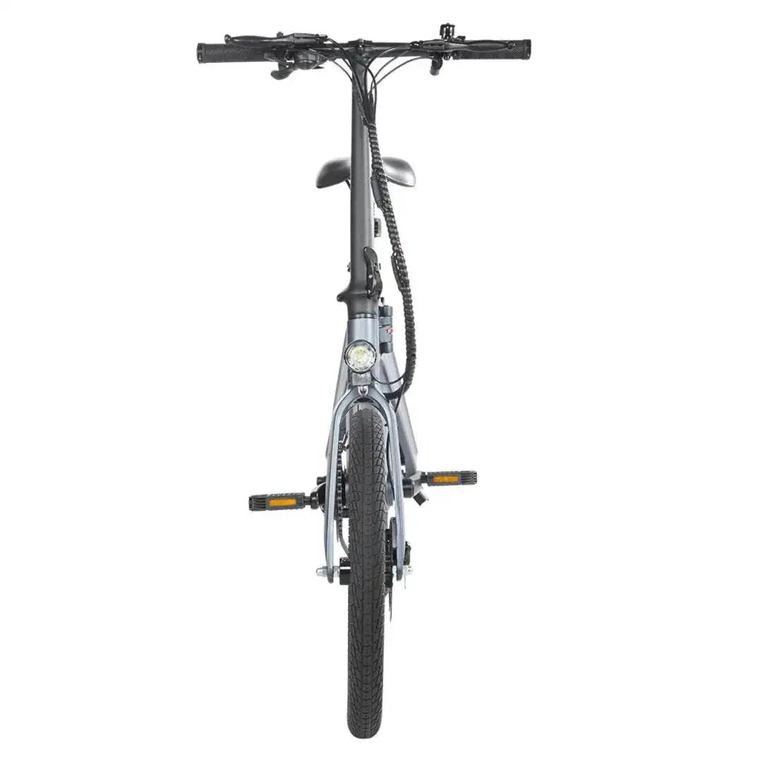 DYU T1 folding e-bike seen from the front
