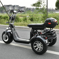 eHoodax 05WQ electric tricycle seen from the side on a road