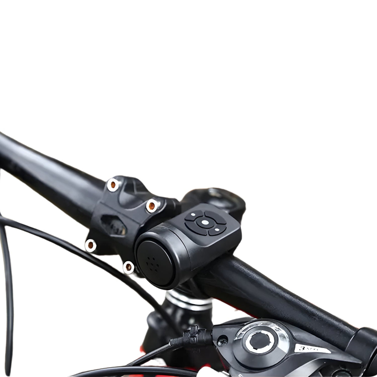 Electric horn 120 dB fitted on a bicycle