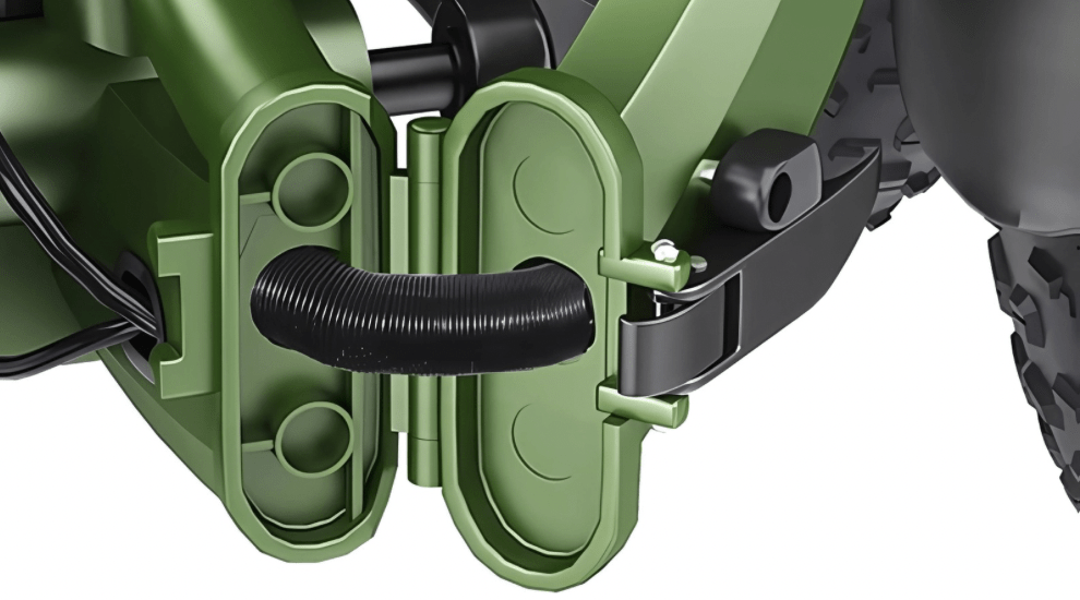 Detail of the Hidoes ET1 electric tricycle