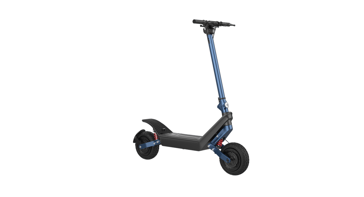 HX X10 electric scooter, rear three-quarter view from the opposite side