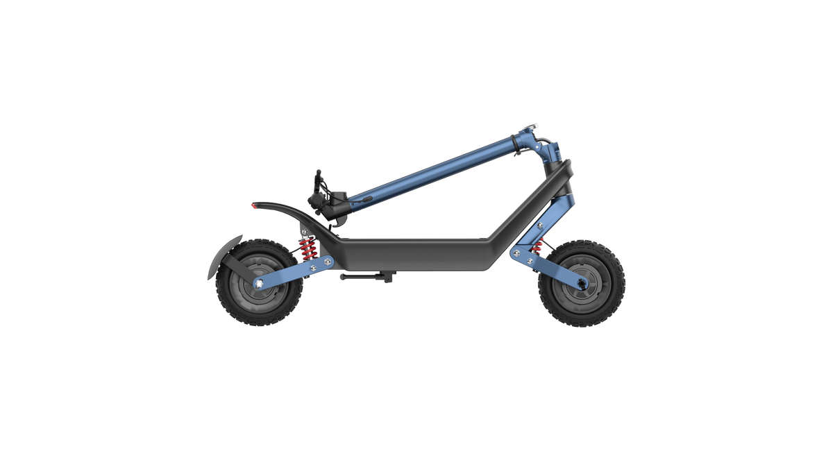 HX X10 electric scooter folded from the opposite side