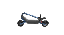 HX X10 electric scooter folded, front three-quarter view