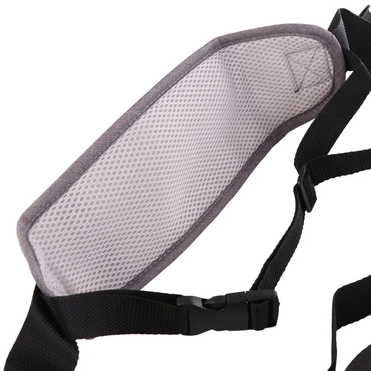 Adjustable safety harness with reflective material, inside view