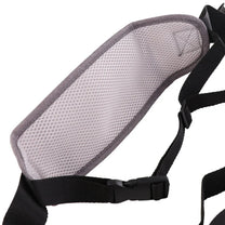 Adjustable safety harness with reflective material, inside view