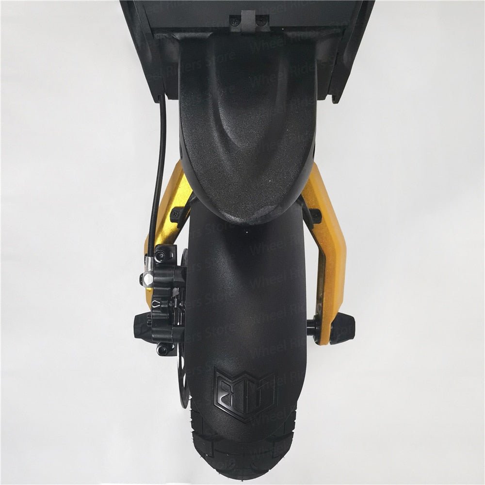 KAABO MANTIS 10 Plus electric scooter seen from behind in yellow