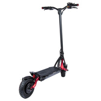 KAABO MANTIS 10 Plus electric scooter, front three-quarter view from the opposite side in red