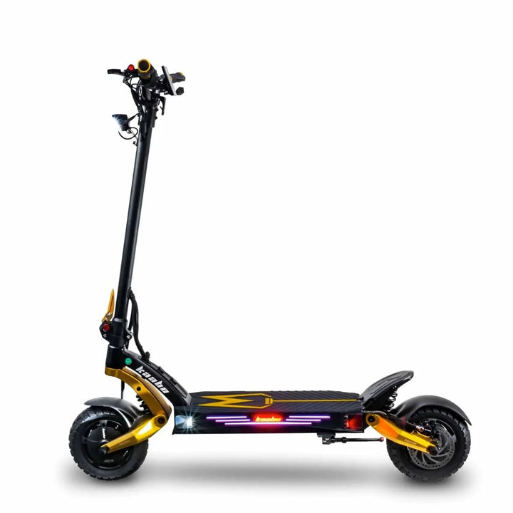 KAABO MANTIS KING GT electric scooter, front three-quarter view in gold