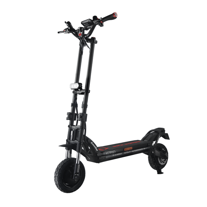 KAABO WOLF WARRIOR X MAX DGT electric scooter, front three-quarter view in black