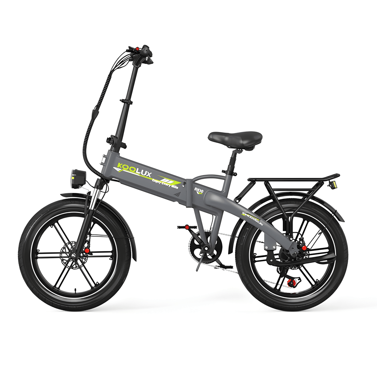KOOLUX RK10 folding fat-tyre e-bike, front three-quarter view