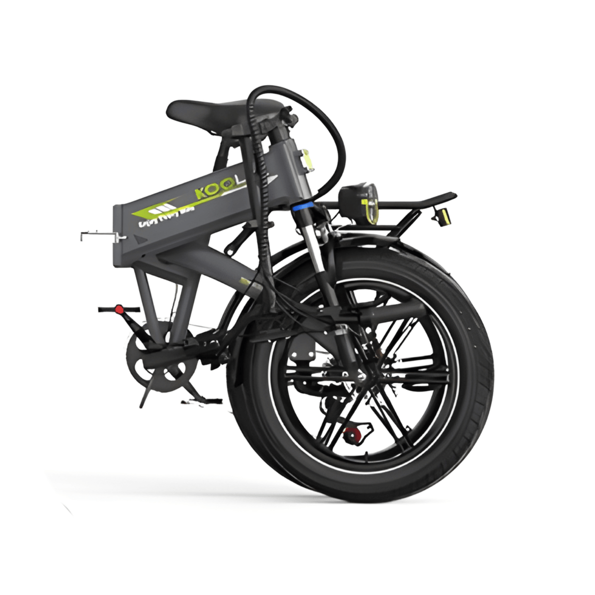 KOOLUX RK10 folding fat-tyre e-bike, rear three-quarter view