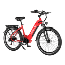 KOOLUX X2 e-bike, rear three-quarter view in red