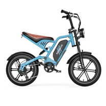 KOOLUX X9 Mini fat-tyre e-bike seen from the side in blue