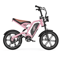 KOOLUX X9 Mini fat-tyre e-bike seen from the side in pink