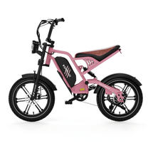 KOOLUX X9 Mini fat-tyre e-bike seen from the side in pink