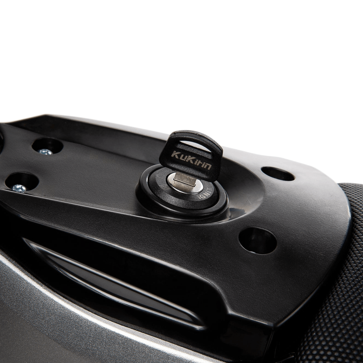 Detail of the KuKirin X1 electric dirt bike