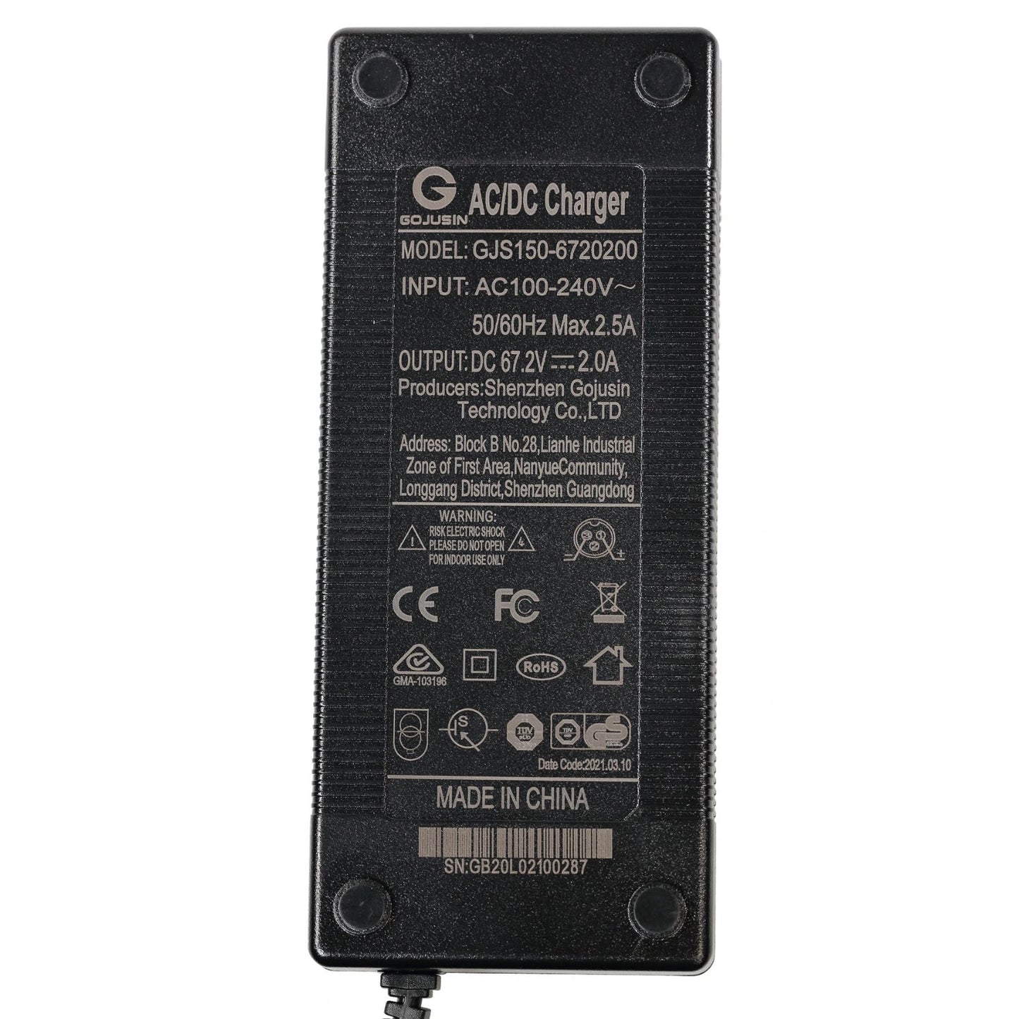 Laddare VSETT/ZERO 60V - Reservdel - Wheelyshop