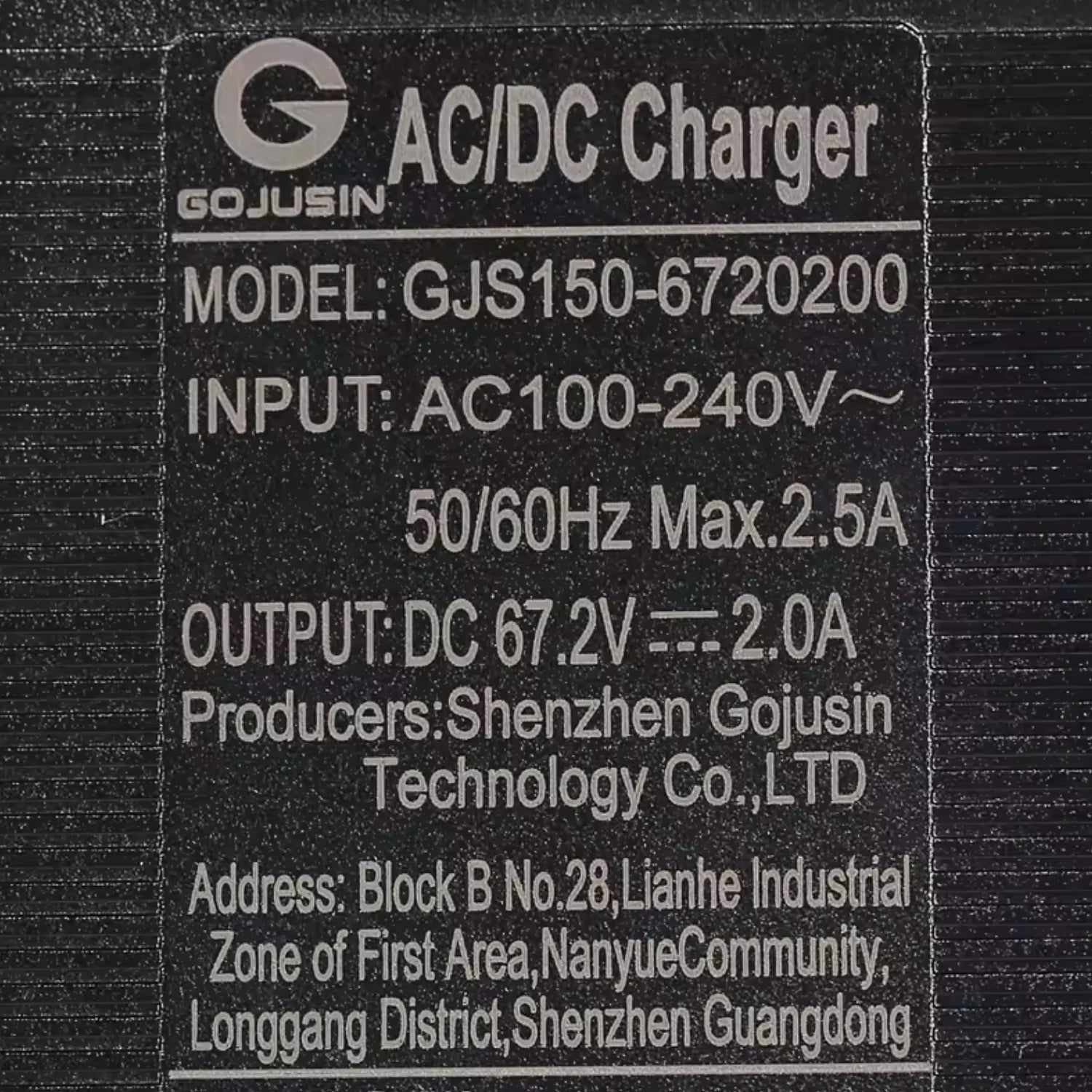 Laddare VSETT/ZERO 60V - Reservdel - Wheelyshop