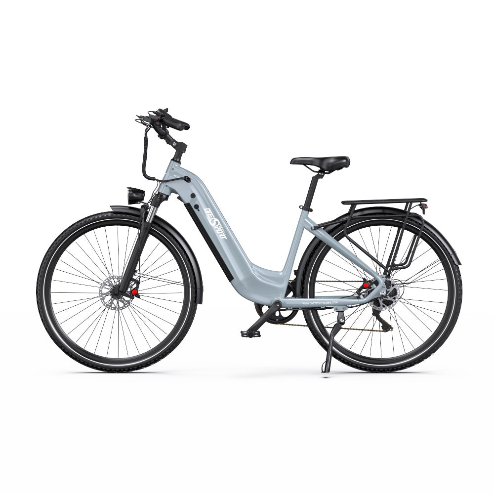 OneSport OT05 Pro e-bike seen from the side in light blue