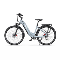 OneSport OT05 Pro e-bike seen from the side in light blue