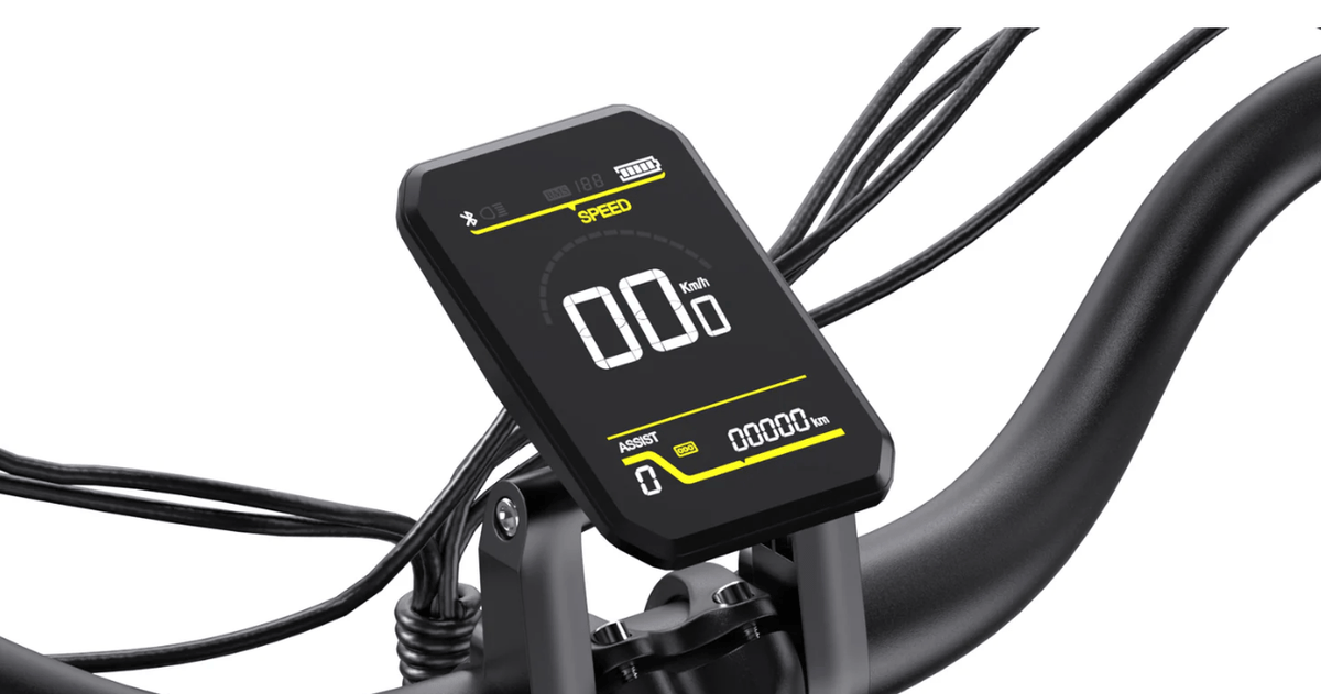 Close-up of the OneSport OT05 Pro display in white