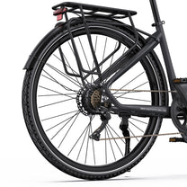 OneSport OT05 Pro rear wheel from behind in black