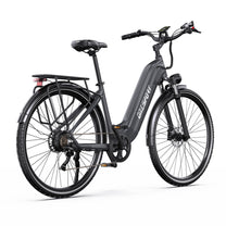 OneSport OT05 Pro e-bike seen from the front in black