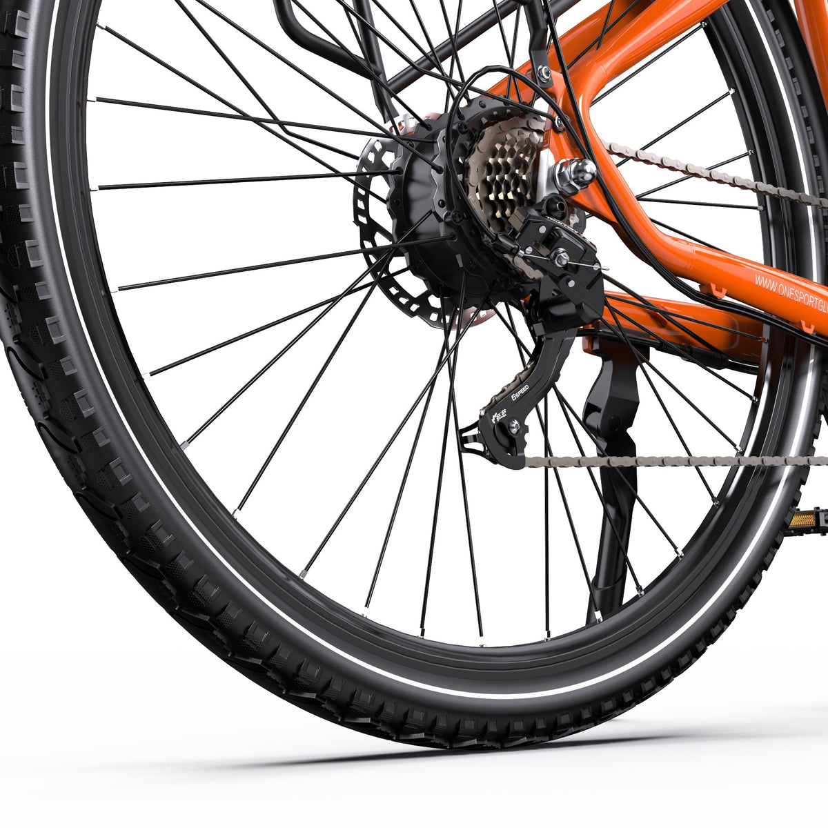 OneSport OT05 Pro gears and chain in orange