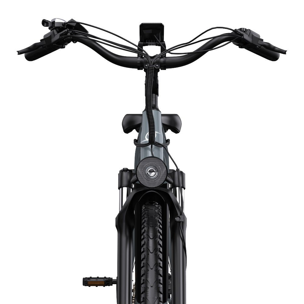 OneSport OT05 Pro handlebar with display and controls in light blue
