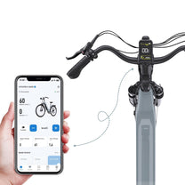 Smartphone app for the OneSport OT05 Pro e-bike in light blue