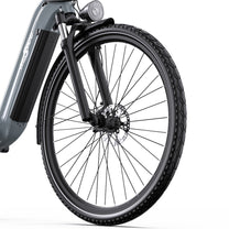 OneSport OT05 Pro front wheel and fork in light blue