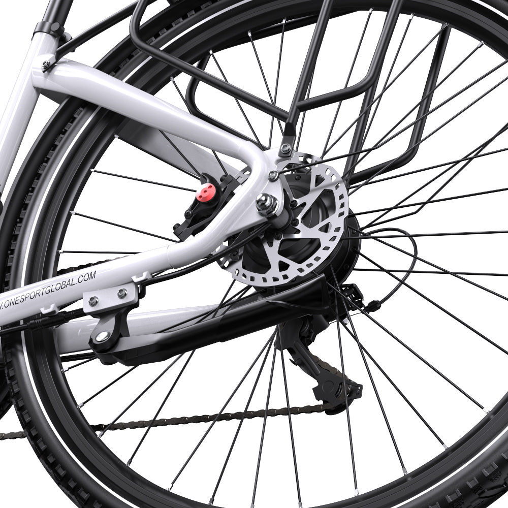 OneSport OT05 Pro gears and chain in white