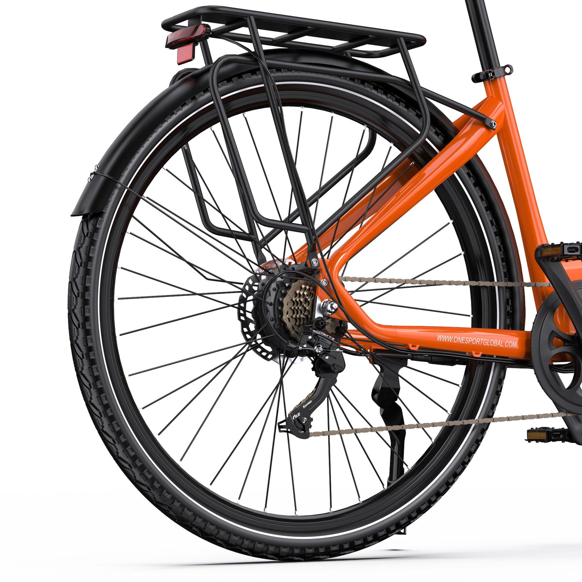 OneSport OT05 Pro rear wheel in orange