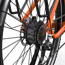 OneSport OT05 Pro gears and chain in orange in close-up