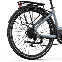 OneSport OT05 Pro rear wheel from behind in light blue