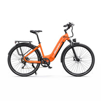 OneSport OT05 Pro e-bike seen from the other side in orange