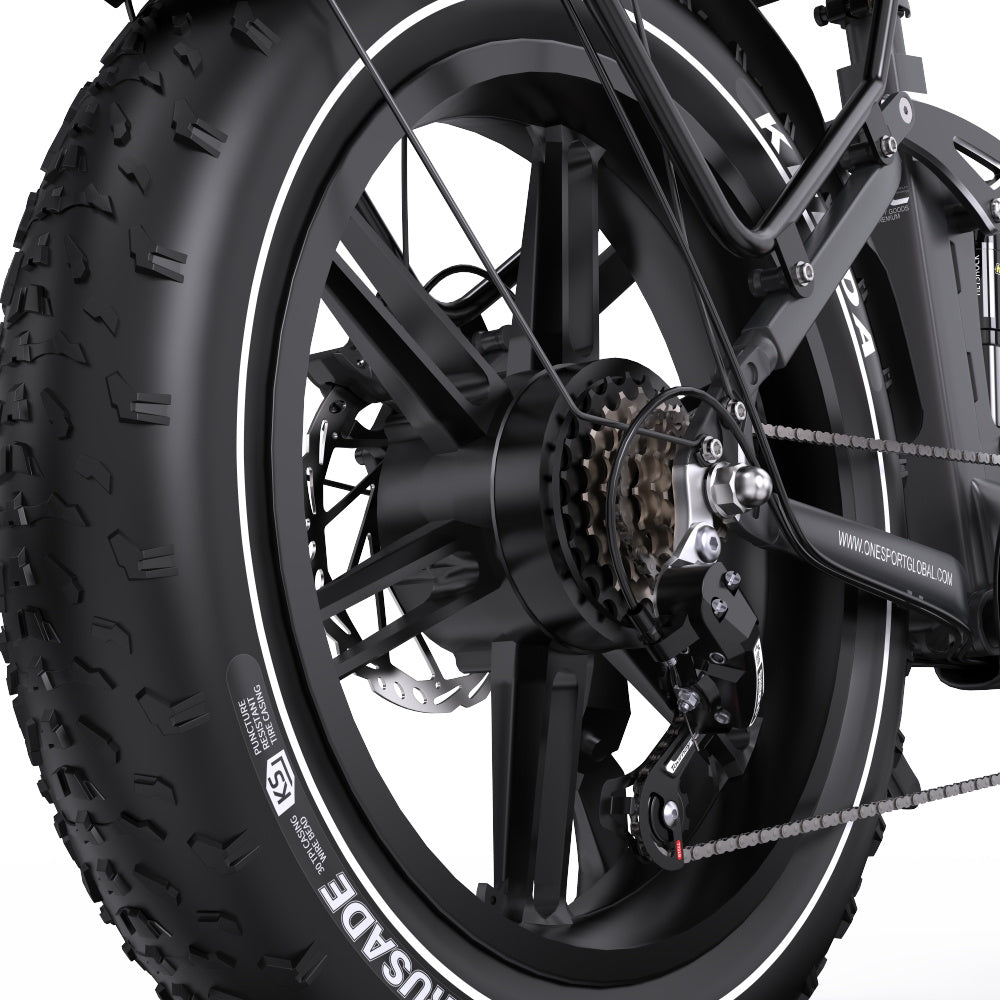 OneSport OT08 Pro rear wheel in grey