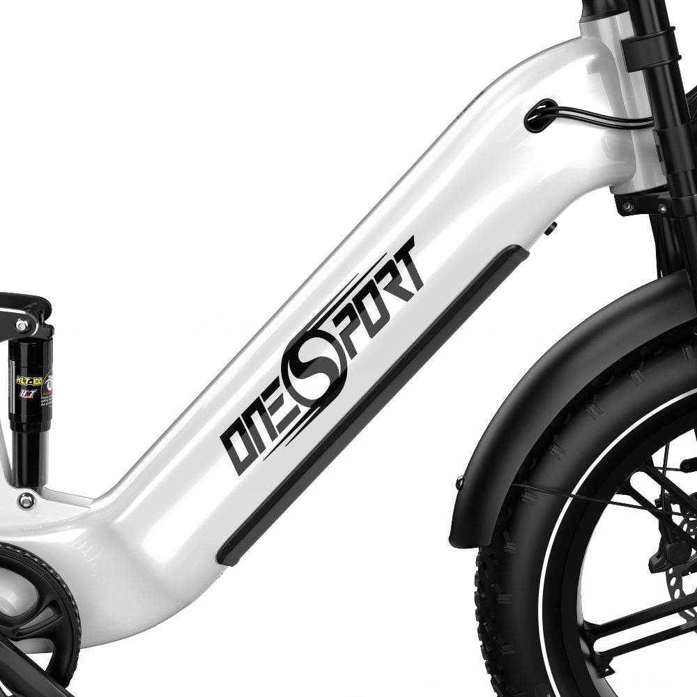 OneSport OT08 Pro logo detail in white