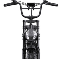 OneSport OT08 Pro fat-tyre e-bike seen from the front in grey